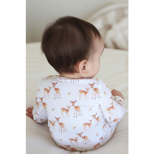 Friendly Fawns Bamboo One-Piece Footie | Caden Lane