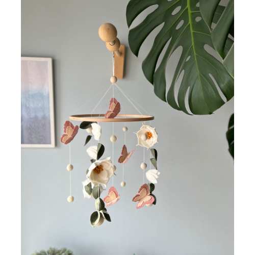Flowers/Butterfly crib mobile