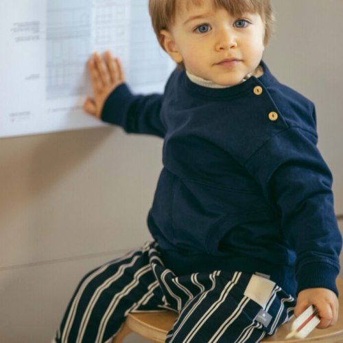 Snug - Organic Cotton Pocket Sweatshirt - Navy
