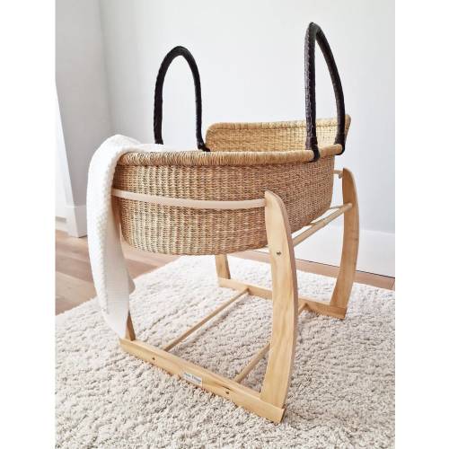 Rocking Moses Basket Stand - Natural