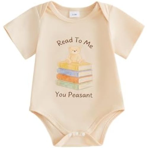 Balaflyie Funny Baby Romper Short Sleeve Neutral Baby Cute Novelty Bodysuit&Gift Ideas for Newborn