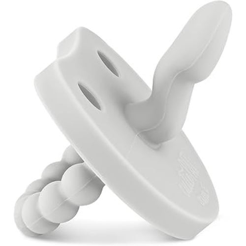 Ryan & Rose Cutie PAT Smile - Orthodontic Pro Pacifier and Teether (Grey)