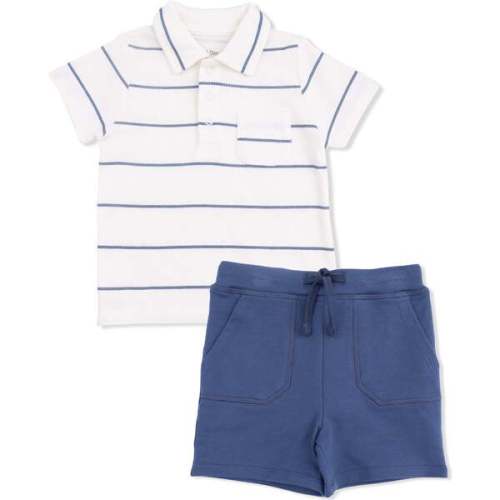 Polo with Casual Short, Vintage Stripe - Angel Dear | Maisonette