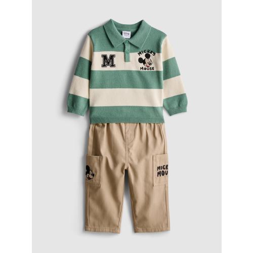 0-36mths | Disney’s Mickey Mouse Rugby Shirt and Cargo Pants Set