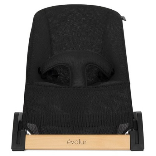 Evolur Koko Portable Infant Bouncer, Color: Black