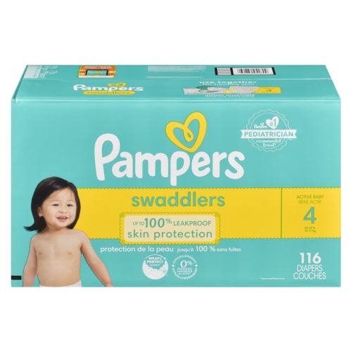 Swaddlers Active Baby Diaper Size 4 116 Count