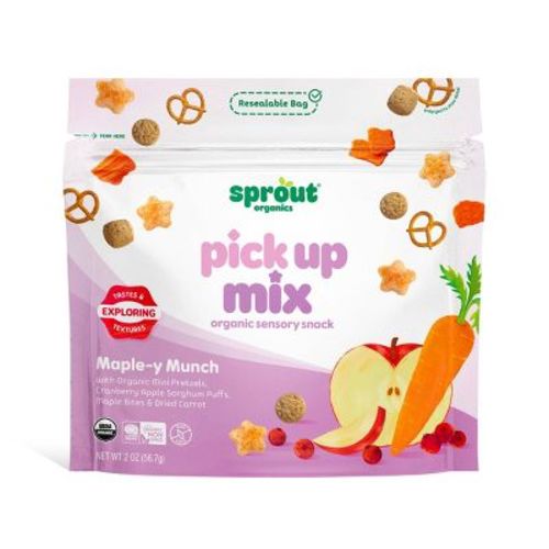 Sprout Organics Pick Up Mix Maple-y Munch Organic Sensory Snack - 2oz: Toddler Snack, Pouch, Ready To Eat