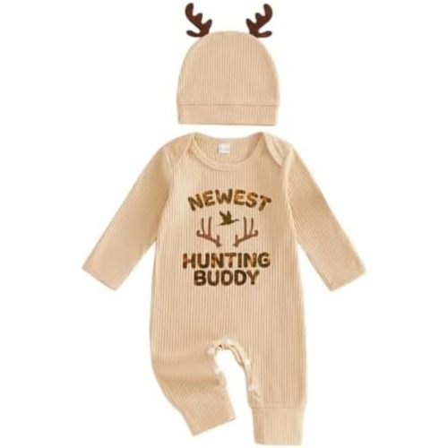 Newborn Baby Boy Clothes Hunting Romper Jumpsuit Fall Winter