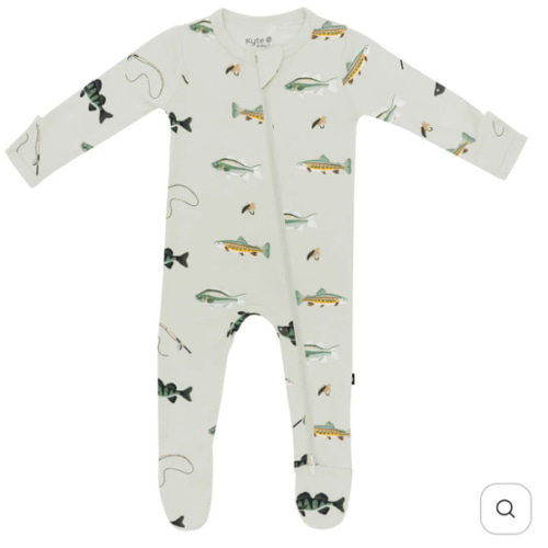 Kyte Zippered Footie in Fishing