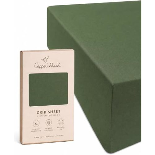 Copper Pearl Premium Knit Baby Crib Sheets for Standard Mattresses, Breathable and Soft, Alder