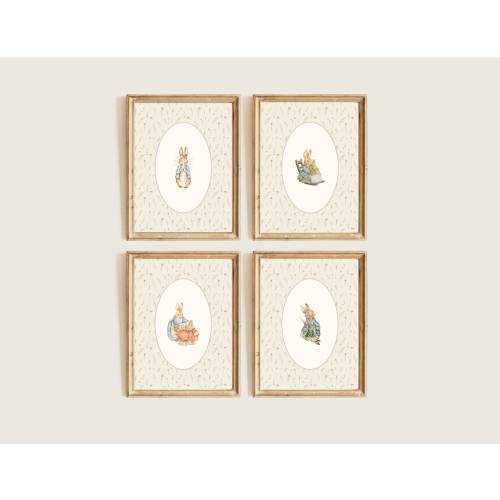 Gallery Wall Prints | Peter Rabbit | Beatrix Potter | Nursery | Set of 4 | Digital Download