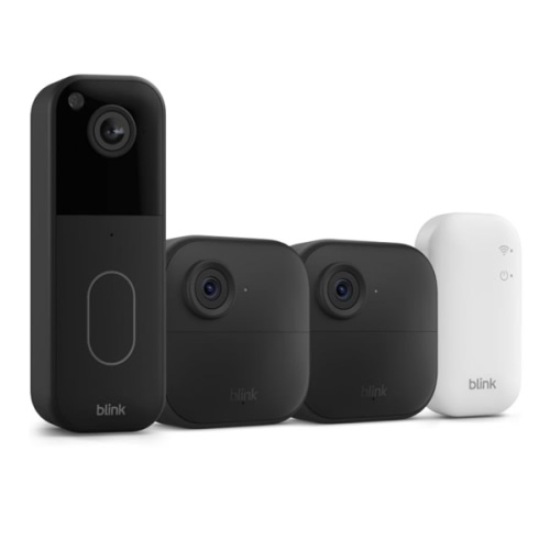 All-new Blink Video Doorbell + Outdoor 4 – Wireless smart security cameras, head-to-toe HD view, two-year battery life. Sync Module Core included – 2 camera system + Video Doorbell