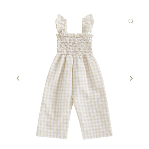 Gingham Smocked Jumpsuit