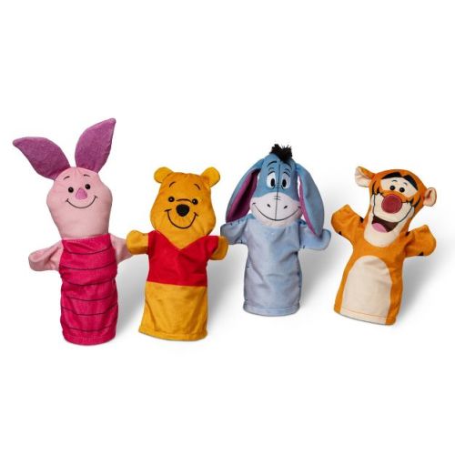 Melissa & Doug Winnie the Pooh Soft & Cuddly Hand Puppets: Cotton Material, Creativity Focus