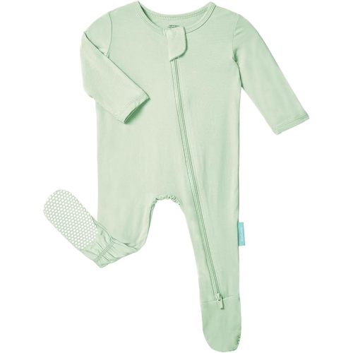 PurComfy Baby Zipper Footie Pajamas, Supersoft Bamboo Rayon Baby Footed Pjs Boy Girl 0-3-6-9-18-24 Month Coverall Sleepers