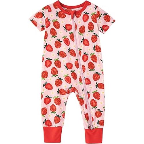 Baby Rompers Infant Boys Girls Pajamas Toddlers Onepiece Sleeper Jumpsuits Bamboo Viscose Zipper Romper 0-24Months