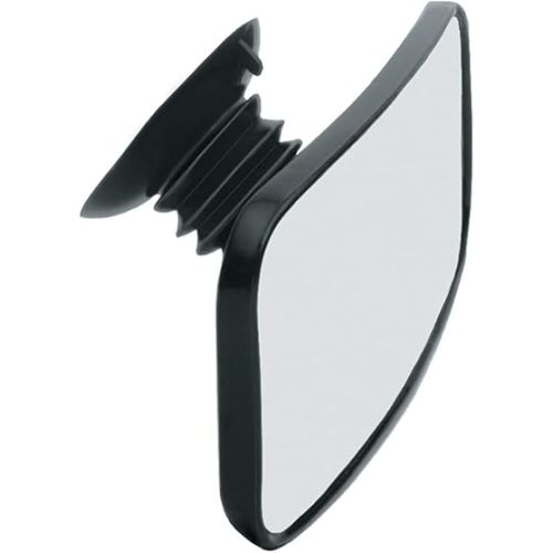 CIPA 11050 Suction Cup Rearview Mirror, Black, 8" W x 4" H