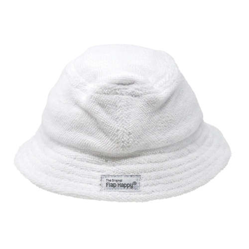 Flap Happy White UPF 50+Terry Beach Bucket Hat – zukababy