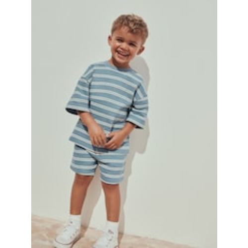 Buy Blue Stripe Short Sleeve All-Over Print T-Shirt and Shorts Set (3mths-7yrs) from Next USA