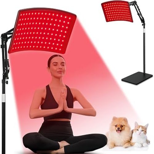 Viconor Red Light Therapy for Face and Body, Red Infrared Light Therapy Lamp with Stand Led 660nm & 850nm Infrared Light Device for Body