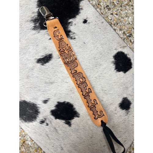 Custom Leather Pacifier Clip