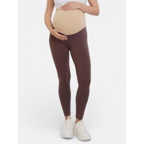 Women's Essential Stretch Secret Fit Over the Belly Maternity Tight - French Roast - Size: Large - Motherhood Maternity