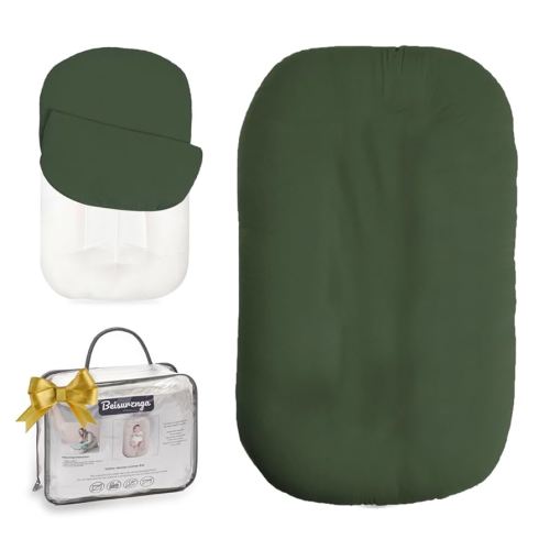 Baby Lounger - Snuggle Cozy Me Infant Lounger for Newborns | Breathable & Soft, Portable Awake-Time Pad, Essential Baby Gift (Lounger Cover Included)