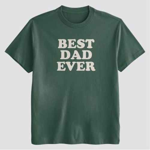 Men's Best Dad Ever Short Sleeve Graphic T-Shirt - Green XXL