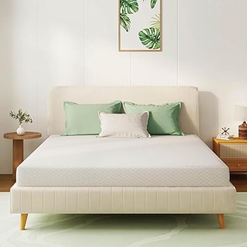 Full Size Mattress 5 Inch Green Tea Memory Foam Mattress for Cool Sleep & Pressure Relief, Medium Firm Feel,Fiberglass Free, Bed in a Box, Removable Washable Cover, CertiPUR-US Certified