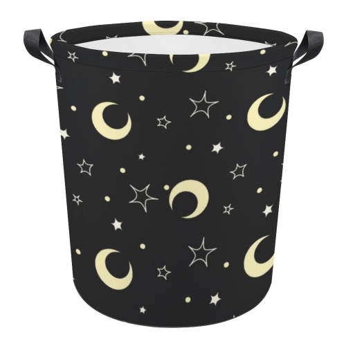 Moon And Star Print Laundry Basket Storage Basket Controller Clothes Organizer Bin Waterproof