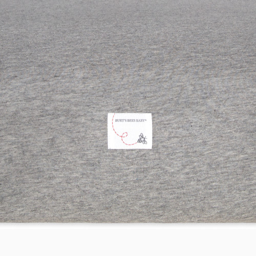 Organic Cotton Jersey Fitted Crib Sheet - Heather Grey