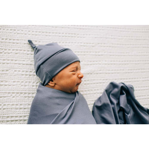 Tie Beanie, Ocean Blue