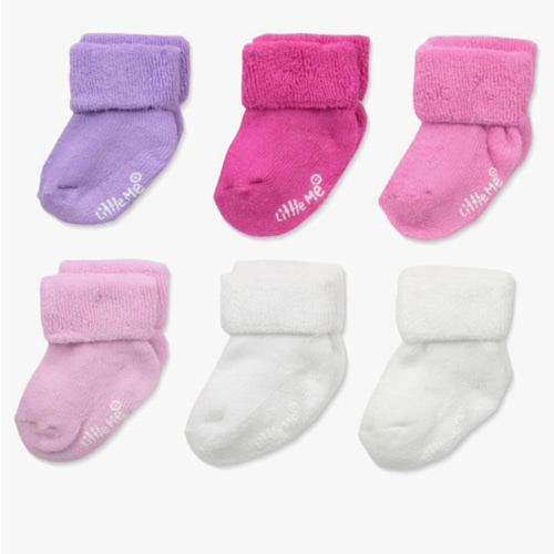 Little Me baby-girls 6 Pack Variety Socks