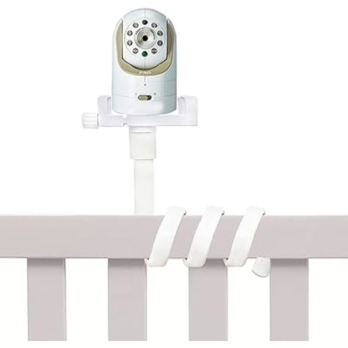 Baby Monitor Wall Mount for Infant Optics DXR-8,Adjustable Angle Mounting Brackets for Motorola,Babysense,HelloBaby and Most Universal Camera Stand Indoor Wide Angle Aluminum Alloy Material(White)