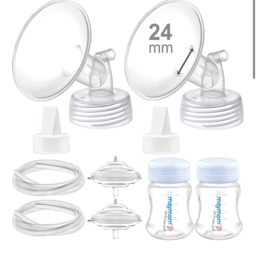 Maymom Pump Parts Compatible with Spectra S2 S1 Replacement Kit for Spectra Pump Parts 24 mm Flange Duckbill Valve Tube Bottle Backflow Protector, Not Original S2 S1 Accessories