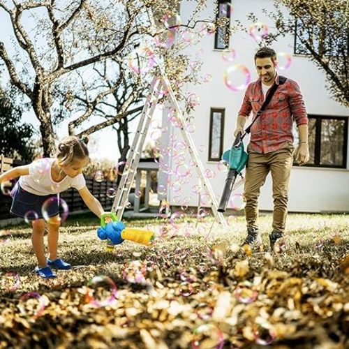 Duckura Bubble Leaf Blower for Toddlers, Kids Bubble Blower Machine with 3 Bubble Solution, Easter Basket Stuffer Outdoor Outside Game Toy, Birthday Gifts Toys for Toddler Boys Girls Age 2 3 4 5+ Year
