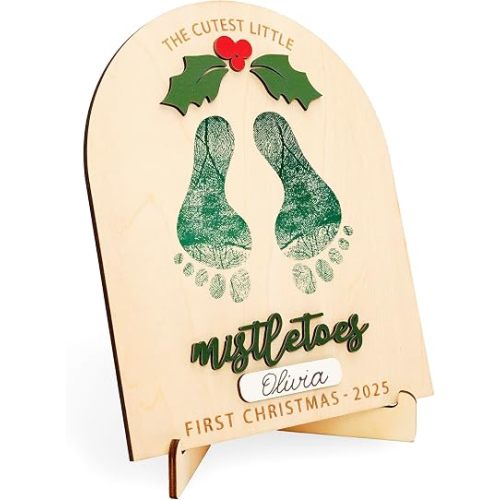 Baby Footprint Kit - Newborn Gifts - Baby's First Christmas Keepsake - Baby First Christmas Ornament 2026 - My First Christmas Ornament 2026 - Baby Boy First Christmas