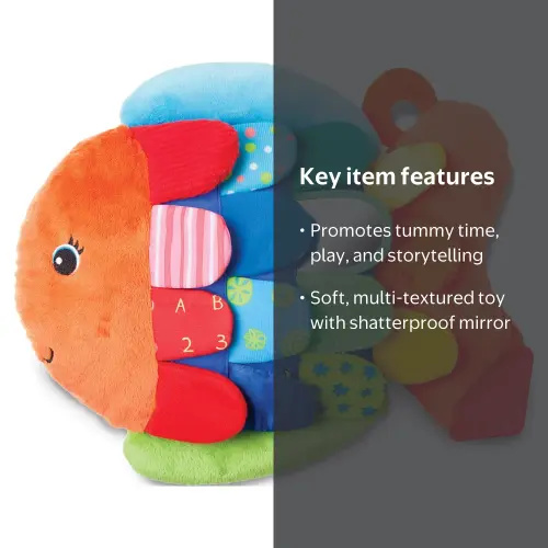 Melissa & Doug, Flip Fish Soft Baby Toy, Sensorial Tummy Time Toy