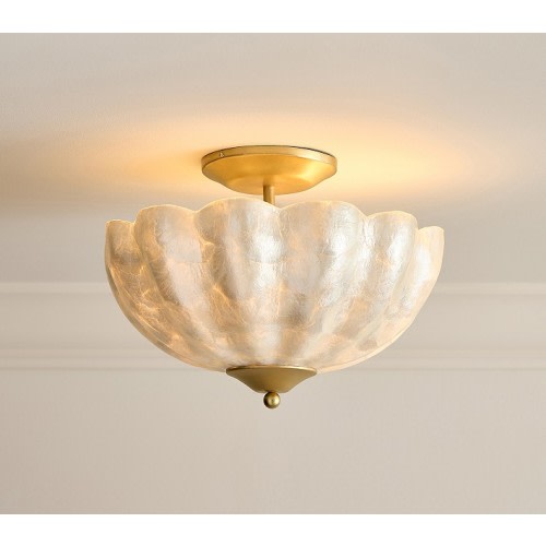 Capiz Semi Flush Mount (12")