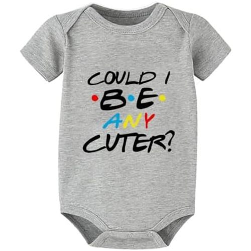 Could I Be Any Cuter Newborn Outfit Short Sleeve Funny Baby Romper White Baby Boy Clothes