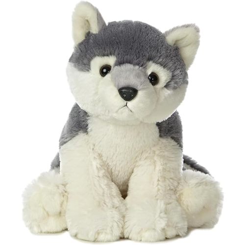 Aurora® Adventurous Destination Nation™ Wolf Stuffed Animal - Global Exploration - Learning Fun - Gray 11 Inches