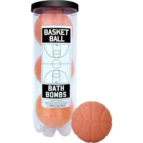 Basketball Bath Bombs - 3 Pack - Basketball Gifts for Boys & Girls, Basketball Accessories for Boys, Players, Coaches, Basketball Team Gifts, Gifts for Basketball Players