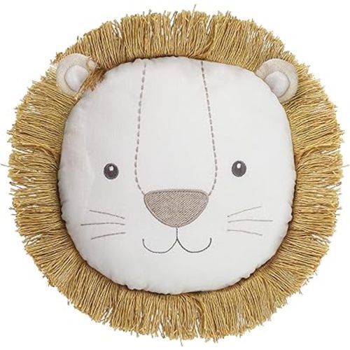 MON AMI Leopold Lion Décor Pillow – 14” |Plush Stuffed Animal Hugging Pillow, Decorative Cushion for Child’s Nursery, Bed & Cute Couch or Room Décor