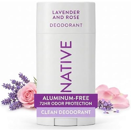 Native Deodorant Contains Naturally Derived Ingredients, 72 Hour Odor Control, Deodorant for Women and Men, Aluminum Free, Lavender & Rose 2.65oz