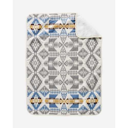 SILVER BARK SHERPA STROLLER BLANKET