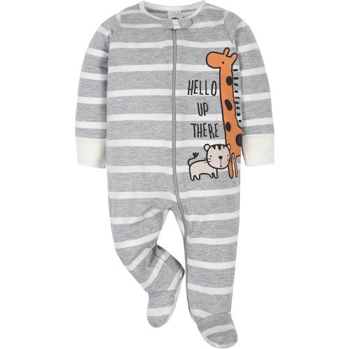 Gerber Baby Boys 4 Pack Sleep 'N Play Footie, Jungle Blue, 0-3 Months