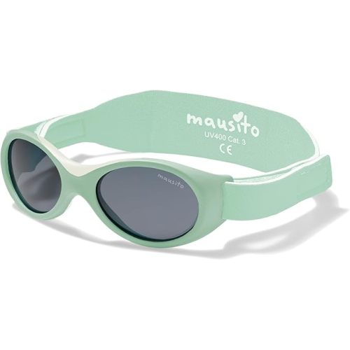 Mausito BABY sunglasses 0-24 months | Flexible BPA-Free infant sunglasses with adjustable strap | 100% UV Protection Sunnies