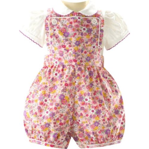 Floral Dungaree Set, 6M UK