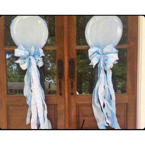Balloon Door Hanger: Single Balloon with Ribbon, Happy Birthday Sign