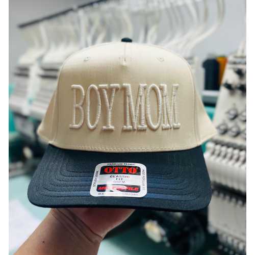 Boy Mom Embroidered Cap